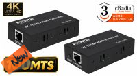 Kit cRadia extensión HDMI 4K HDMI 1.4 con cable Cat.5E/6 hasta 100m