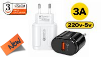 Carregador universal 1x USB QC 3.0 máx. 18W