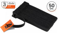 Brida velcro 150 x 12 mm Negra (50)