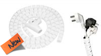 CT 2553 : Organizador de cables flexíble abierto 22mm 2m (Blanco)