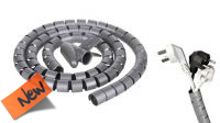 CT 2554 : Organizador de cables flexíble abierto 22mm 2m (Gris)