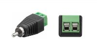 Conector RCA para cámaras de seguridad terminal bloque 2 pin CCTV