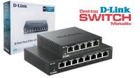 Switch D-Link DES-108 10/100Mbps 8 puertos metálico