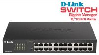 Switch Gigabit D-Link EasySmart 802.1QoS VLAN con soporte 19" y gestión