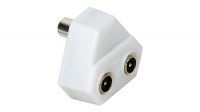 Divisor de cable coaxial de TV 2 salidas Macho 1 entrada Hembra (2Und)