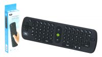 Teclado 1Life wireless tipo remote TV con Air Mouse Negro