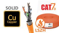 Bobina de cable S/FTP LSZH Cat. 7A PiMF sólido CU naranja 100m PoE+