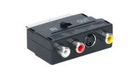 Adaptador bidireccional SCART a RCA/S-Video preto