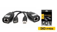 Amplificador/conversor de señal USB por RJ-45 30m