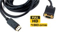 Cabo Displayport V1.1 - VGA M/M QXGA (2048x1536) preto 1.8m