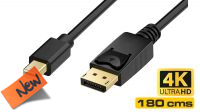 Cable mini Displayport a Displayport V1.2 4K@30Hz Negro 1.8m