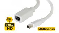 Cabo de extensão mini DisplayPort M/F compatível com Thunderbolt 2 m