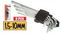 Estojo chaves hexagonais Torx T10 (1.5mm) - T50 (10mm) aço CR-V