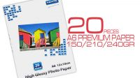 Papel fotográfico A6 Premium Glossy 2880Dpi (20unid.)