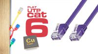 Cable red Flat U/UTP Cat. 6 CU Violeta
