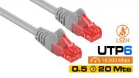 Cable de red U/UTP Cat.6 CU LSZH Gris