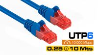 Cables de red UTP Cat. 6 Azul
