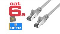 Cables de red Cat.6a S-FTP RJ45 AWG26/7 Gris