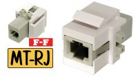 Adaptador MT-RJ F/F branco de painel