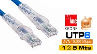 Cable de red UTP Cat. 6 Krone Azul