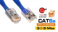 Cable de red Cat. 6E UTP CopperTen KRONE Azul