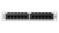 Panel Transferencia 12 Puertos 1u. 10" Cat. 6 - Gris