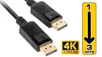 Cabo Displayport  M/M  4K  Negro