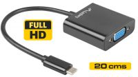 Adaptador  USB Tipo -C 3.1 Macho a VGA Hembra