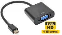 Cabo mini DisplayPort a VGA  M/F negro