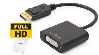 Cabo adaptador Displayport Macho a DVI-I 24+5P Fêmea