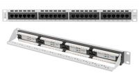 Painel de transferência 19" Cat.6 24p 1U cinzento