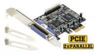Placa Longshine PCI-E 2 portas paralelas com opção de baixo perfil