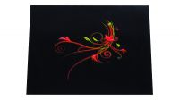 Película em vinil adesivo para portáteis 10-17" Arte Floral vermelha