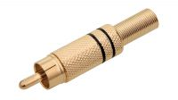 Conector RCA pequeno com banho dourado