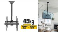 Suporte LCD universal tecto telescópico 32-55" x2, 400x400 45KG x2 preto