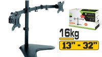 Suporte de mesa para 2 monitres 13/32" com base preto