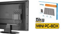 Suporte para caixas mídia montável no LCD (342x224x10) 5Kg preto