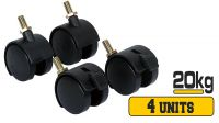 Kit de 4 rodas com travão (até 20 Kg de peso)
