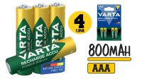 Pila AAA recargable Varta 800mAh Ni-MH blister (4unid.)