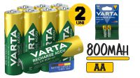 Pilha AA recarregável Varta R6 Ni-MH 800mAh (2)