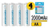 Pila recargable AA 2000mAh Ni-MH blister (4unid)