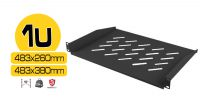 Prateleira fixa 1U preta