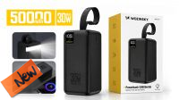 Powerbank USB bateria 50000mAh  2xUSB-C - 2xUSB-A lanterna max. 3Amp preto