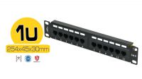 Painel de transferência 10" Cat.6 UTP 12 portas preto