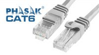 Cabo de rede PHASAK UTP Phasak Cat. 6 CCA 26AWG cinza