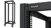 Rack 19" Phasak estrutura aberta 27u  4*perfis  preto 600x800