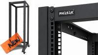 Rack 19" Phasak estructura abierta 27U  4xperfiles  Negro  600x800