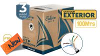 PHR 671 : Bobine de cabo de exterior FTP Cat.6 sólido Phasak preto CCA AWG23 (100 m)