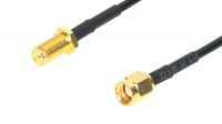 Cabo de extensão RG-174 RP-SMA Jack para RP-SMA Plug