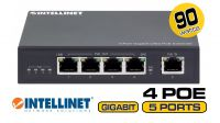 Switch  4p.Giga Poe+1 Giga 90W  IEEE 802.3Bt/at/af PoE+ /PoE